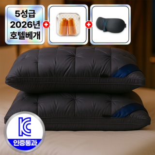 필모어 5성급 호텔 납품 프리미엄 베개 배게, 2개, 그레이스톤