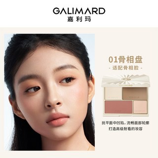 夯新嘉利瑪雙生修容盤 啞光高光提亮面部腮紅鼻影 新手彩妝盤 01骨相盤 1個