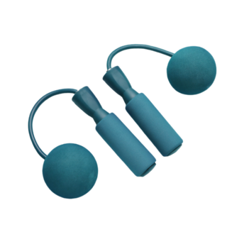 天使網購 無繩負重球跳繩 無繩跳繩 室內跳繩 健身 塑形 智能跳繩 減肥 訓練, 孔雀藍-大球, 1個