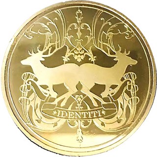 牙仙子金幣 星座金幣 鍍金紀念幣 兒童換牙禮物 許願幣 20款, 雙頭小鹿-牙仙子金幣, 1個