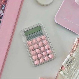 嘉義出貨 ins迷你小算盤靜音便攜辦公高顏值可愛學生小型計算機考試辦公室, 1個, mini小算盤【粉色】