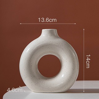 異形陶瓷圈圈花器，北歐風，創意居家擺件，民宿裝飾工藝品