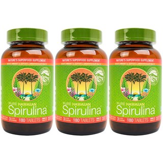 Nutrex Hawaii 夏威夷螺旋藻錠 1000mg, 180顆, 3罐