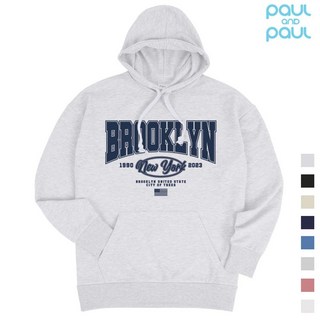 폴앤폴 브루클린 레터링 오버핏 남여공용 후드티