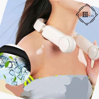 무선 넥밴드 선풍기 냉각 패드 목 쿨링 휴대 충전식, 상세페이지 참조, 홍스토어 쿨링냉각패드 목선풍기(CT105)화이트