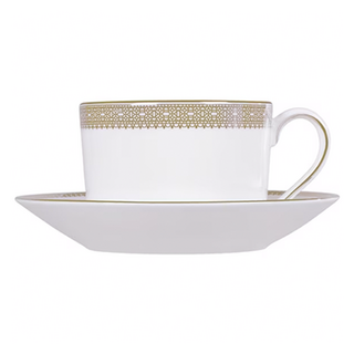 웨지우드 베라왕 레이스 골드 티컵 & 소서 세트 14.1cm 210ml, 모노, 1세트