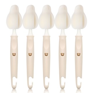 리에또 유아용 젖병 젖꼭지 세척 솔, 5개, 오트밀