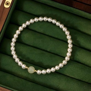 全店折扣 細珍珠珍珠手鍊學生版輕奢小衆精緻手鐲彈力手鍊女款古風閨蜜禮物