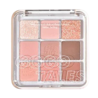 GOGO TALES 琉璃夢日記九色眼影盤 G03，粉質細膩，色彩飽和，新手適用, G02逃課小熊, 1個