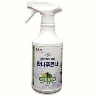안나푸르나 라임향 강력향균탈취제 담배 홀애비 화장실 실내 새집 집안 악취 냄새제거제, 1개, 500ml