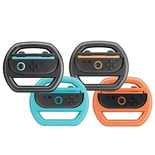 N-Switch 2 컨트롤러용 스티어링 휠 그립 Joycon용 인체공학적 레이싱 액세서리 Mario Kart 8 Deluxe 게임, 01 Black