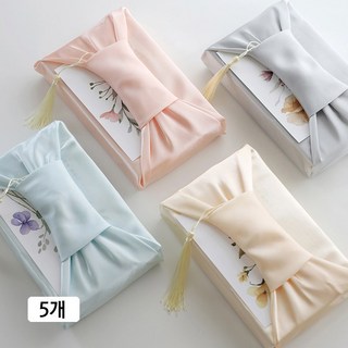 정선당 호두정과 꿀 호두강정 답례품 고급 보자기포장 선물세트 감사카드포함, 5개, 보자기색상혼합