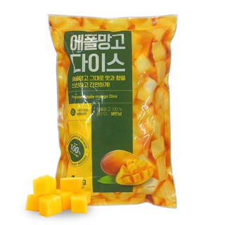산들네이처 냉동 애플망고 다이스 10kg (1kg x 10봉), 10개, 1kg