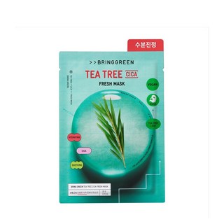 BRING GREEN 茶樹 CICA 面膜 保濕鎮靜, 1片, 1組