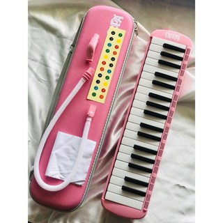 (老羊樂器店) OPPA FUN37 37鍵口風琴 安全無毒 防撞軟殼 附配件, 1個, 活力粉