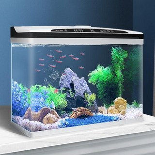 스마트 무환수 수족관 어항 가정용 자동 여과 환수 청소 조명 온도조절 관상어 금붕어 거북이 키우기, 1세트, 화이트