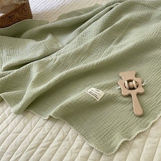 純棉雙層紗蓋毯 寶寶蓋毯 嬰兒蓋毯 嬰兒被 防踢被 I96006, 豆蔻