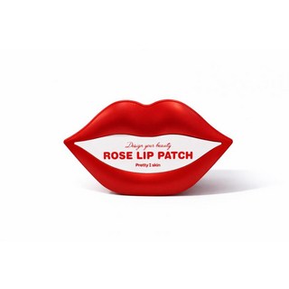 Pretty 2 skin 玫瑰保濕唇膜，滋潤修護，改善唇紋，打造水潤嘟嘟唇, 1個, 唇膜20片