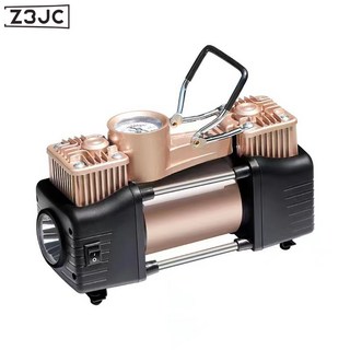 Z3JC 車載無線充氣泵便攜式兩用打氣泵電動轎車輪胎高壓打氣筒充氣寶, 12v土豪金雙缸:如圖, 1個