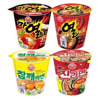 마열라면 컵 6개+열라면 컵 6개+진라면 매운맛 컵 6개+참깨라면 6개, 24개