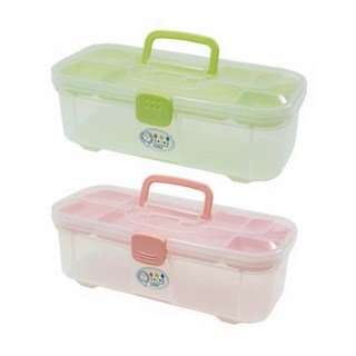 佳斯捷 3308 大芭比收納箱 台灣製造 手提式置物箱 文具飾品手工藝品收納, 藍色, 1個