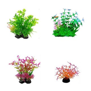 수족관꾸미기 수초인조4개(1세트), 1개, 혼합