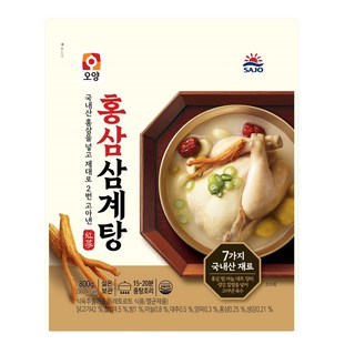 사조 오양 홍삼 삼계탕, 12개, 800g