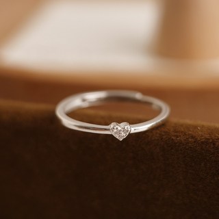 UME 999純銀戒指 可調戒圍 愛心戒指