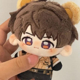 戀與深空 夏以晝 飛行員 10cm 棉花娃娃 公仔 禮物, 1個, 飛行晝加小熊皮筋耳朵10厘米