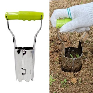스테인레스 모종이식기 g001 모종기 이식기 한손 모종이식기 구근파종기 구근 이식기, 1개