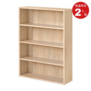HOPMA 開放式漫畫收納書櫃 60x15x83.5cm 淺橡木色 2入組, 淺橡木