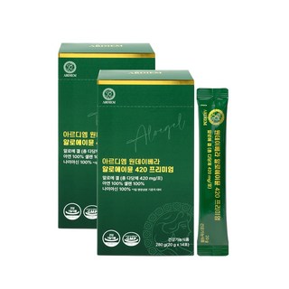 아르디엠 원데이베라 알로에이뮨 420 프리미엄 알로에겔 면역력 젤리스틱 20g x 14포, 2박스, 14회분
