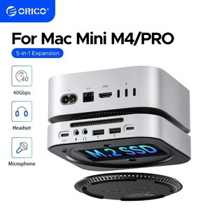 ORICO 미니링크 USB 허브 도킹 스테이션 -맥 미니 M4 프로용 40Gbps USB-A/C 포트 M.2 NVMe SSD 최대 8TB 지원, [01] 옵션1