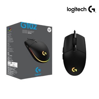 [로지텍코리아 정품] 로지텍G G102 LIGHTSYNC 2세대 게이밍 마우스 (정품박스), 블랙
