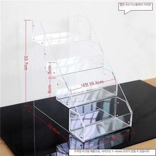아크릴 계단식 진열대 정리대 다용도 전시대 젤네일, 기본 색상, 1개