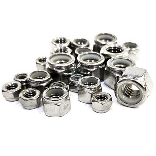 스텐 나이론 너트 풀림방지 인치 나사산 사이즈, 스텐나이론너트 1/4인치(10개입)