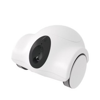 【GULIGULI】Hiibo智能伴寵機 移動錄影機 零食投餵 智慧伴寵 移動攝影機 寵物攝影機 寵物監視器 伴寵機器人, 白色, 1個