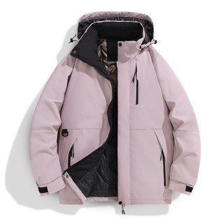 石墨烯保暖沖鋒衣棉衣 加厚防風防水連帽外套 男女情侶休閑運動短款棉服