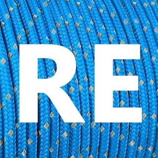 루야딘 파라코드 240파운드 - 직경 2mm 유틸리티 코드 3 가닥 낙하산 스풀 100피트 200피트 캠핑 하이킹 낚시 야외 및 DIY용, Reflective Blue, 100 ft, 1개