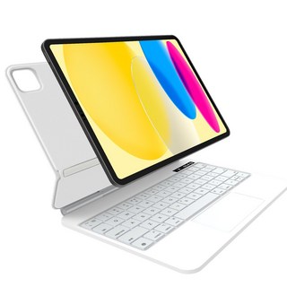 DANYCASE 아이패드 자력 흡착 디지털 전력 마법 키보드 케이스, 흰색, 1개