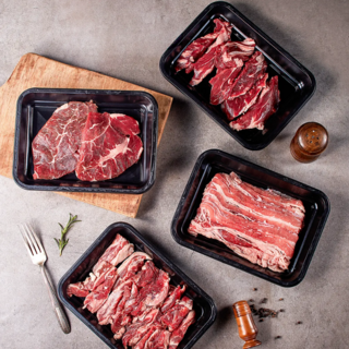 [스칼렛마블] 소고기 모둠 구이 세트 #1 (갈비살 안창살 부채살 삼겹양지), 1개, 800g