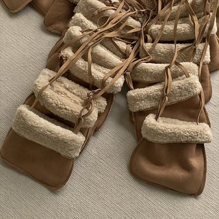 No Plan 麂皮羊羔絨小方包 斜背包 斜肩包 單肩包 小廢包 韓國包包 麂皮包 包包女 側背包, 麂皮駝色