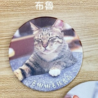 鶯歌陶瓷吸水貓咪杯墊 台灣生產製造, 1個, 虎斑-布魯