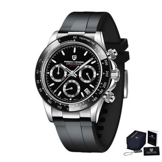 PAGANI DESIGN PD1664 럭셔리 일본 VK63 무브트 쿼츠 손목시계 사파이어 방수 크로노그래프 골드 오리지널 신제품