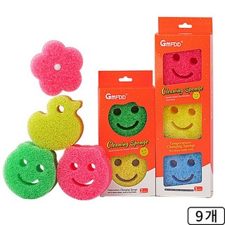 조이쥬드 스마트 스크럽 듀얼 양면 수세미, 1개, 9개입