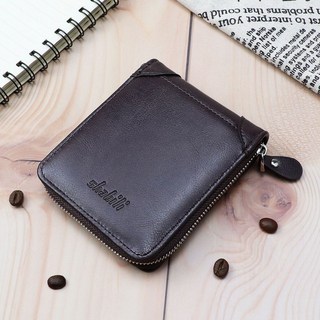 【奧特萊斯】男士短款錢包 拉鏈錢夾 經典多功能時尚錢夾男士多卡位零錢包學生皮夾短夾