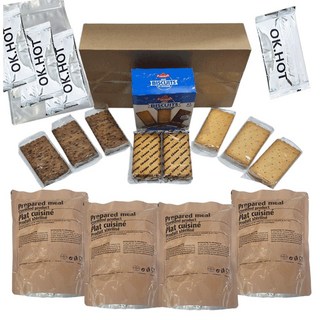 스페인 전투식량 세트/ 찬물 전용 발열팩 프랑스 아미비스킷 포함 유통기간 장기보관 재난 캠핑 낚시 비상식량, 1.6kg, 1개, 스페인전투식량 C형