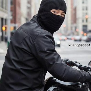 脖套 帽子男士冬季巴拉克拉法帽保暖針織毛線冷帽騎行頭套防風護臉面罩, 1個, 一帽兩用/普通款【抗寒蓄熱】,針織帽+保暖手套【冬季蓄熱套裝】灰色