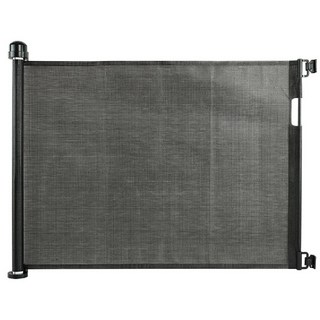 KIDS PARK 寵物安全門欄 伸縮圍欄 卷簾收納 可調整長度 寵物圍欄 安全門, 黑色, 1箱