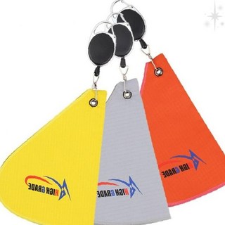 파크골프 라운딩 필수품 삼각형 릴타입 공세척 휴대용 클리너 타올 골프장 전용 용품, 1개, 오렌지